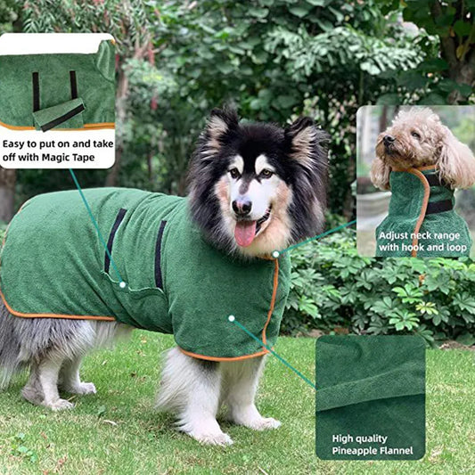 PupSwaddle dog drying robe